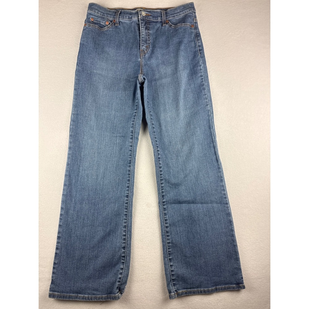 Levis Perfectly Slimming 512 Boot Cut Jeans Blue Medium Wash 12 Short